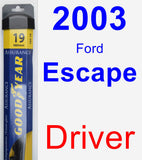 Driver Wiper Blade for 2003 Ford Escape - Assurance