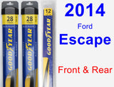 Front & Rear Wiper Blade Pack for 2014 Ford Escape - Assurance