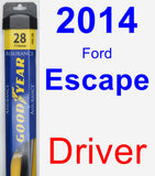 Driver Wiper Blade for 2014 Ford Escape - Assurance