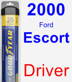 Driver Wiper Blade for 2000 Ford Escort - Assurance