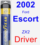 Driver Wiper Blade for 2002 Ford Escort - Assurance