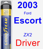 Driver Wiper Blade for 2003 Ford Escort - Assurance