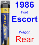 Rear Wiper Blade for 1986 Ford Escort - Assurance