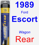 Rear Wiper Blade for 1989 Ford Escort - Assurance