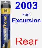 Rear Wiper Blade for 2003 Ford Excursion - Assurance