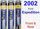 Front & Rear Wiper Blade Pack for 2002 Ford Expedition - Assurance