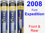 Front & Rear Wiper Blade Pack for 2008 Ford Expedition - Assurance