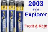 Front & Rear Wiper Blade Pack for 2003 Ford Explorer - Assurance