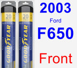 Front Wiper Blade Pack for 2003 Ford F650 - Assurance