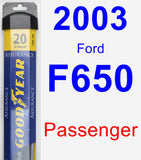 Passenger Wiper Blade for 2003 Ford F650 - Assurance