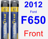 Front Wiper Blade Pack for 2012 Ford F650 - Assurance