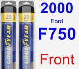 Front Wiper Blade Pack for 2000 Ford F750 - Assurance