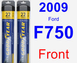 Front Wiper Blade Pack for 2009 Ford F750 - Assurance