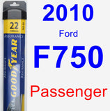 Passenger Wiper Blade for 2010 Ford F750 - Assurance