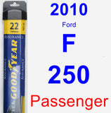 Passenger Wiper Blade for 2010 Ford F-250 - Assurance