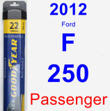 Passenger Wiper Blade for 2012 Ford F-250 - Assurance