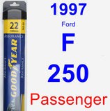 Passenger Wiper Blade for 1997 Ford F-250 - Assurance