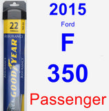 Passenger Wiper Blade for 2015 Ford F-350 - Assurance