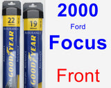 Front Wiper Blade Pack for 2000 Ford Focus - Assurance