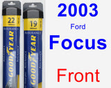 Front Wiper Blade Pack for 2003 Ford Focus - Assurance