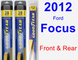 Front & Rear Wiper Blade Pack for 2012 Ford Focus - Assurance