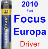 Driver Wiper Blade for 2010 Ford Focus Europa - Assurance