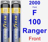 Front Wiper Blade Pack for 2000 Ford F-100 Ranger - Assurance