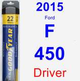 Driver Wiper Blade for 2015 Ford F-450 - Assurance