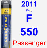 Passenger Wiper Blade for 2011 Ford F-550 - Assurance