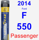 Passenger Wiper Blade for 2014 Ford F-550 - Assurance