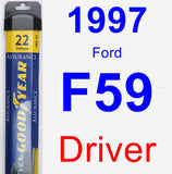 Driver Wiper Blade for 1997 Ford F59 - Assurance