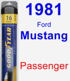Passenger Wiper Blade for 1981 Ford Mustang - Assurance