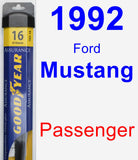 Passenger Wiper Blade for 1992 Ford Mustang - Assurance