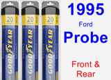 Front & Rear Wiper Blade Pack for 1995 Ford Probe - Assurance