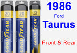 Front & Rear Wiper Blade Pack for 1986 Ford Taurus - Assurance