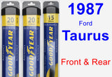 Front & Rear Wiper Blade Pack for 1987 Ford Taurus - Assurance