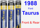 Front & Rear Wiper Blade Pack for 1988 Ford Taurus - Assurance