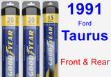 Front & Rear Wiper Blade Pack for 1991 Ford Taurus - Assurance
