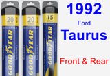 Front & Rear Wiper Blade Pack for 1992 Ford Taurus - Assurance