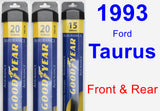 Front & Rear Wiper Blade Pack for 1993 Ford Taurus - Assurance