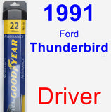 Driver Wiper Blade for 1991 Ford Thunderbird - Assurance