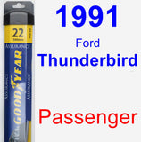 Passenger Wiper Blade for 1991 Ford Thunderbird - Assurance