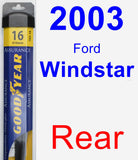 Rear Wiper Blade for 2003 Ford Windstar - Assurance