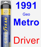 Driver Wiper Blade for 1991 Geo Metro - Assurance