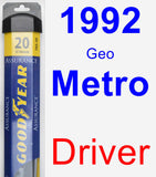 Driver Wiper Blade for 1992 Geo Metro - Assurance