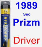 Driver Wiper Blade for 1989 Geo Prizm - Assurance