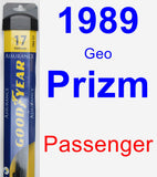 Passenger Wiper Blade for 1989 Geo Prizm - Assurance