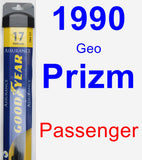 Passenger Wiper Blade for 1990 Geo Prizm - Assurance