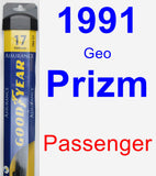 Passenger Wiper Blade for 1991 Geo Prizm - Assurance