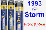 Front & Rear Wiper Blade Pack for 1993 Geo Storm - Assurance